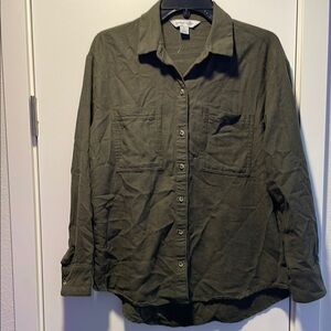 Olive Green Button-Up Jacket